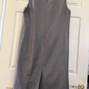 Kasper Gray Sheath Dress Size 16 Sleeveless Career Office Dress